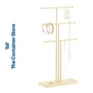 Container Store | Umbra Gold Tribeca Necklace Stand